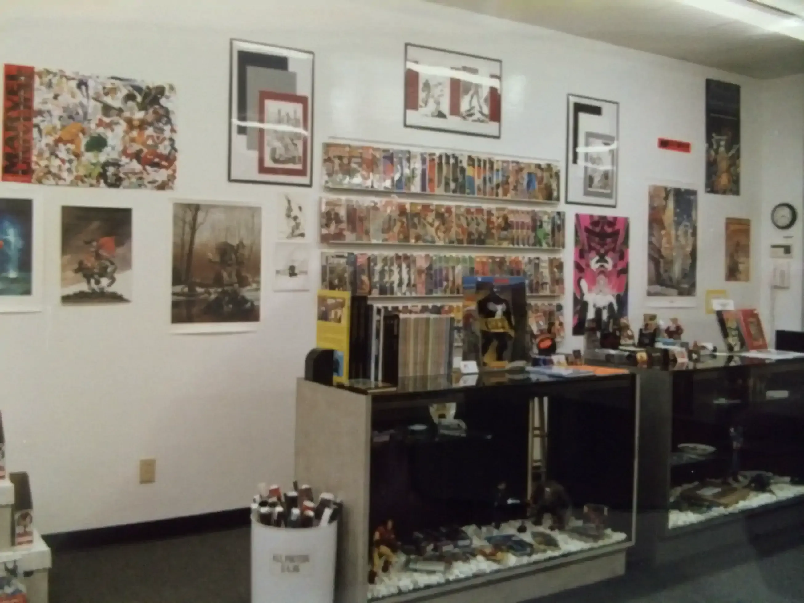 The back wall comics. This is where the expensive back issues were displayed.