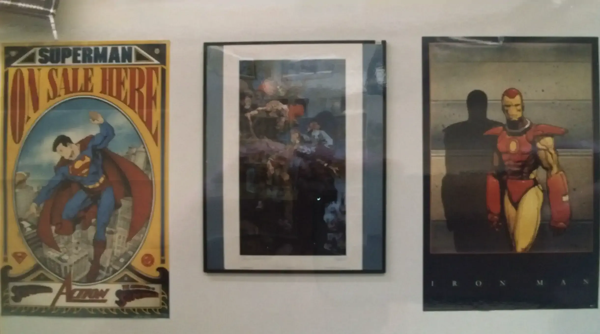 A sample of posters and prints on display at Rocket Comics