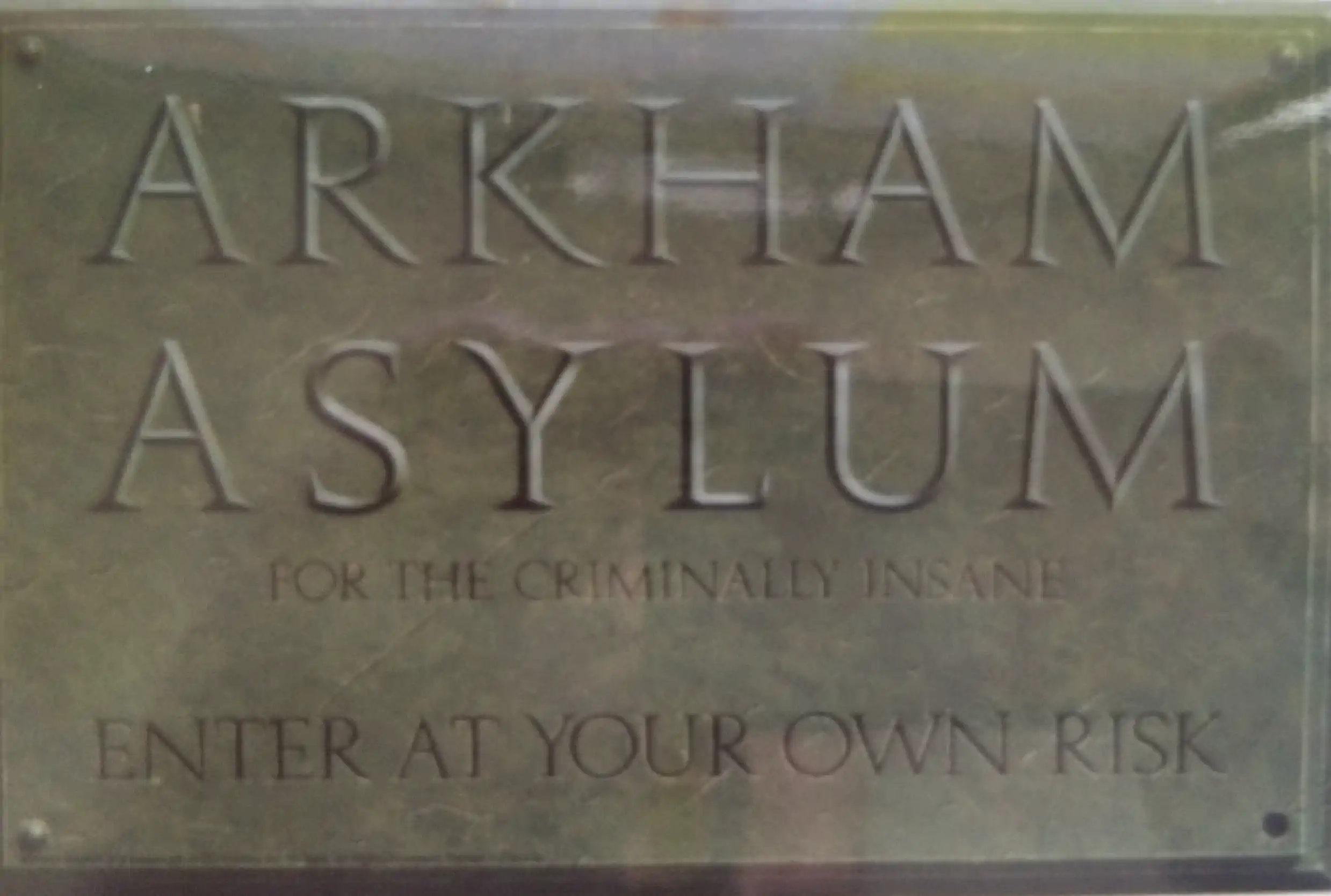An Arkham Asylum promotional display
