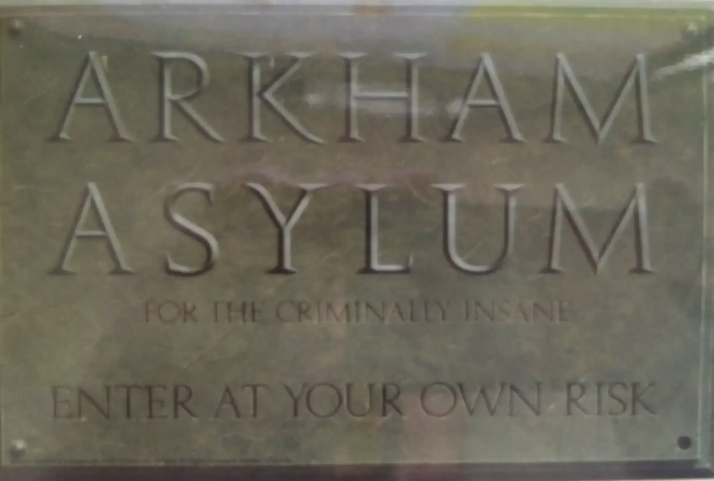 An Arkham Asylum promotional display