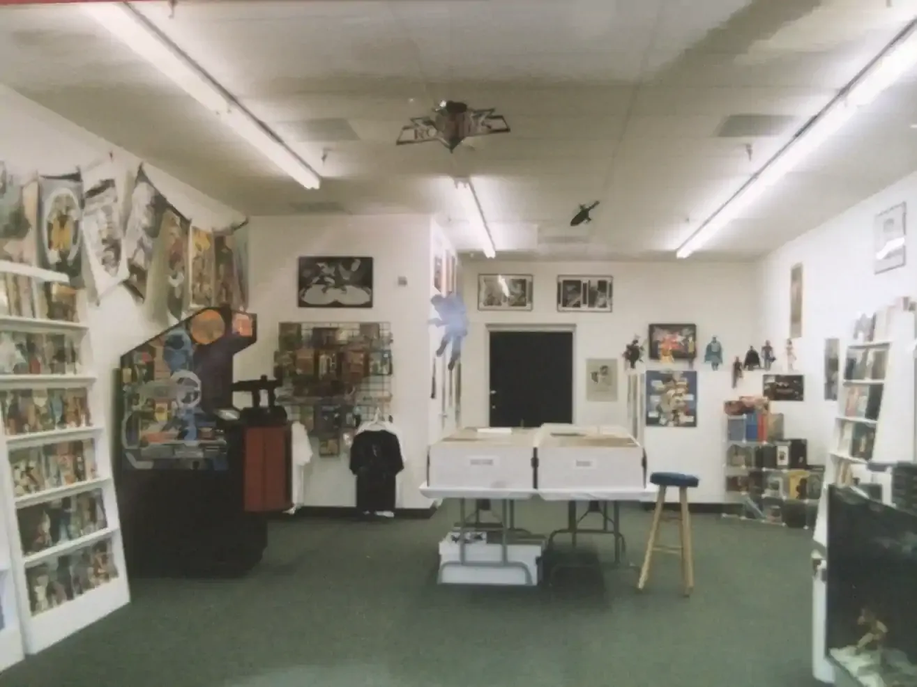 A much smaller back issue bullpen from the early days at Rocket Comics