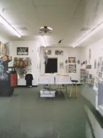 A view of Rocket Comics from the front door