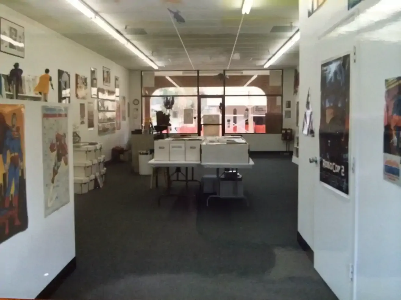 A view of Rocket Comics from the back door